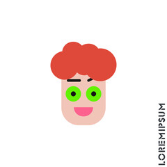 Happy Smile Eyes Open with raised eyebrow Emoticon boy, man Icon Vector Illustration. color Style. Smile vector icon, happy symbol. style sign for mobile concept and web design. Emoji 