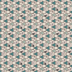 Ethnic, tribal seamless surface pattern. Native americans style background. Repeated triangles motif. Contemporary abstract geometric wallpaper. Boho chic digital paper, textile print. Vector art