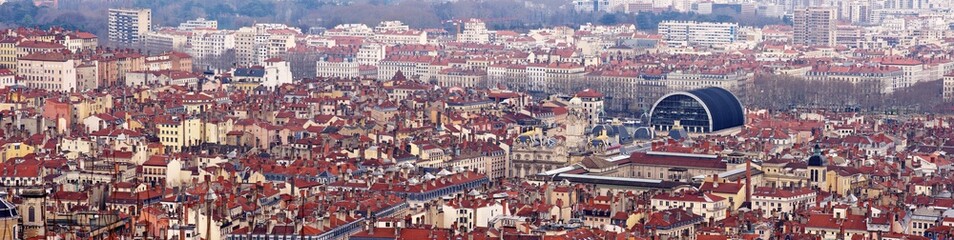 Naklejka na ściany i meble View over Lyon from Fourvière