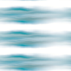 Water blur degrade stripe texture background. Seamless liquid flow watercolor stripe effect. Distorted tie dye wash variegated fluid blend. Repeat pattern for sea, ocean, nautical maritime  backdrop