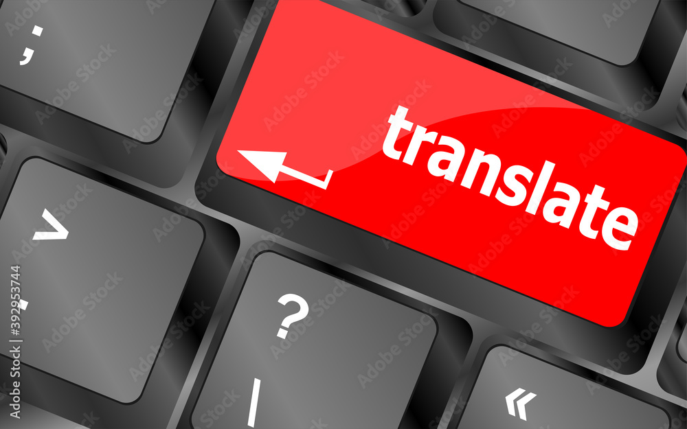 Poster translate button on keyboard keys