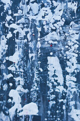 blue and white paint