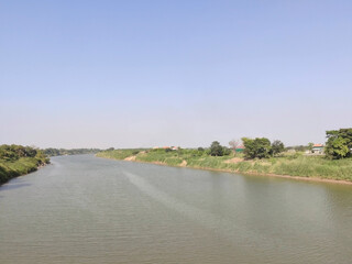 Tonle Sap river near the outskirts of Phnom Penh. Cambodia. South-East Asia