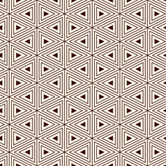 Contemporary grid pattern. Triangles motif. Repeated geometrical figures, lines ornament. Modern abstract background. Seamless surface design. Simple structure wallpaper. Digital paper, textile print.