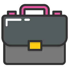 
Flat vector icon design of a portfolio bag
