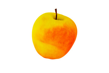 Red - yellow apple close up, on a white background