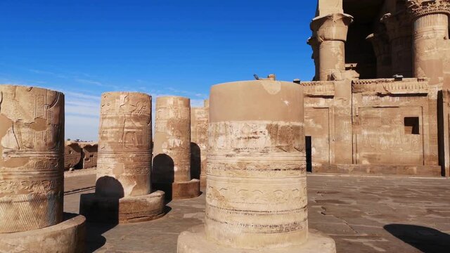 The ruins of the ancient temple of Sebek in Kom - Ombo, Egypt.