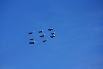 airplanes in flight
