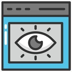 
Seo monitoring or performance optimization flat design icon
