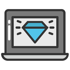 
A web programming tool, clean code flat vector icon
