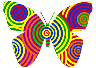 Fullcolor butterfly shape background for decoration
