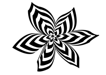 Black and white flower shape background for decoration