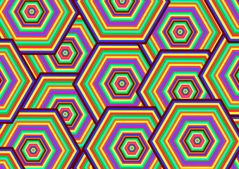 Fullcolor hexagon background for decoration