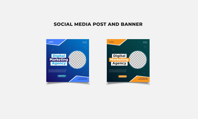 Digital marketing social media post template