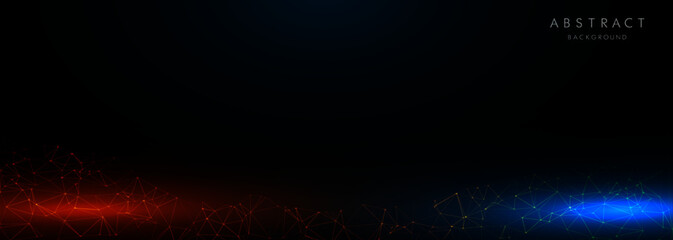 Abstract polygon background - Red/Blue