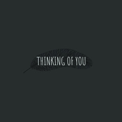 Thinking of you- card. Vector stock illustration eps10.