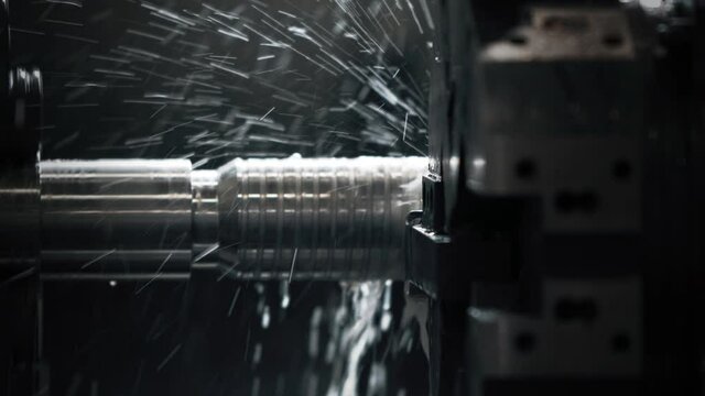 Metal processing machine in a factory