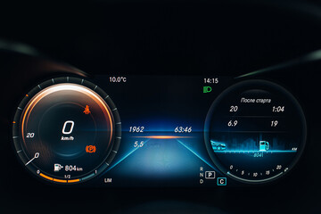 Sport car digital dashboard with backlight