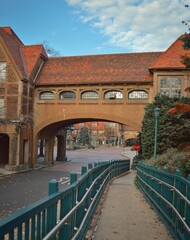 Architectural Building with Arch Historic Tower in Forest Hills Queens New York