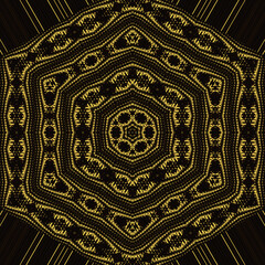 Golden and black pattern, background