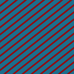 Diagonal striped pattern blue with brick red in 12x12 design element for backgrounds.