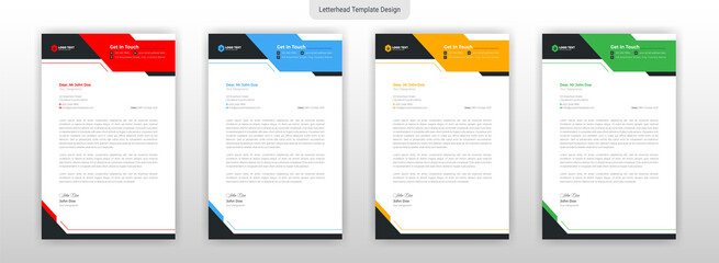Creative, minimalist, and clean letterhead template vector design. Flat Design Vector Illustration. Stationery Design	