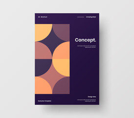 Vertical corporate identity A4 report cover. Abstract geometric vector business presentation design layout. Amazing company front page illustration brochure template.