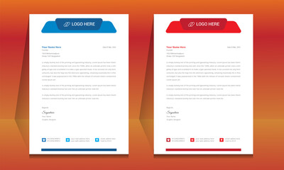 Modern Creative & Clean business style letterhead of your corporate project design. Ready to print with vector & illustration.
