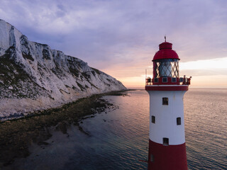 Aerial Drone Landscape photo of a Beachy Head Lighthouse