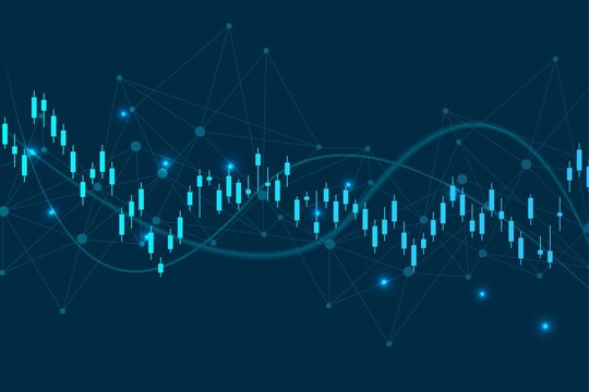 Stock market or forex trading graph. Chart in financial market vector illustration Abstract finance background.