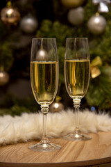 glasses of champagne on a table