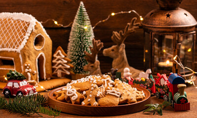 Christmas cookies with decoration.