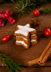 Christmas cookies with decoration.