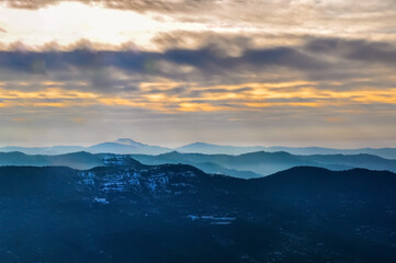 Obraz premium Sunset over the karakoram mountains