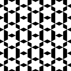 Seamless pattern. Stars, rhombuses, trapeziums, figures ornament. Folk wallpaper. Ethnic motif. Simple background. Geometric backdrop. Digital paper, textile print, web design, abstract.