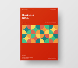 Vertical corporate identity A4 report cover. Abstract geometric vector business presentation design layout. Amazing company front page illustration brochure template.