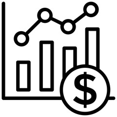 Bar‌ ‌chart‌ ‌and‌ ‌line‌ ‌graph‌ ‌analysis,‌ ‌graph‌ ‌report‌ ‌line‌ ‌icon‌ ‌
