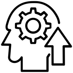 
A system monitor with human brain and wrench concept of artificial intelligent 
