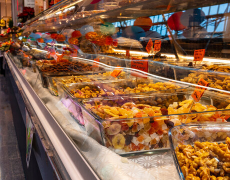 Details of products for sale in the market