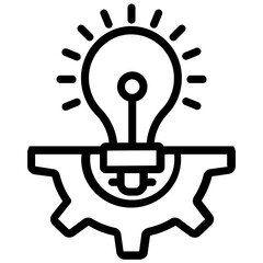 
A creative cycle symbolised by a lightbulb and circular arrows
