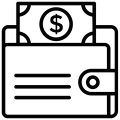
Line vector icon design of online funding
