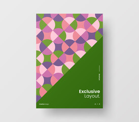 Vertical corporate identity A4 report cover. Abstract geometric vector business presentation design layout. Amazing company front page illustration brochure template.