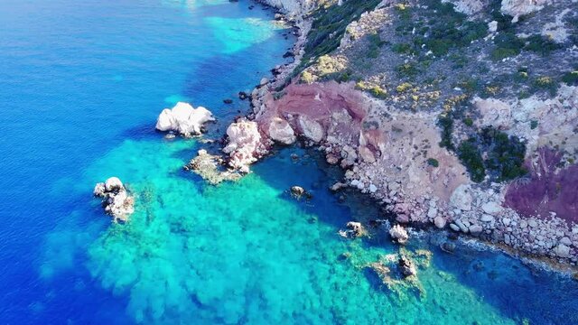 Beautiful Aegean Sea near the ruins of the Greek sity Knidos, Turkey