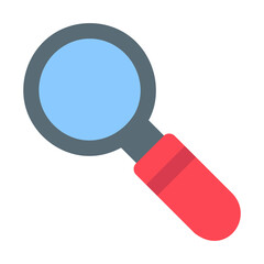 Search icon vector illustration in flat style for any projects