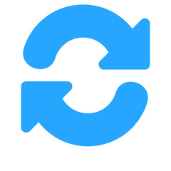 Synchronize icon vector illustration in flat style for any projects