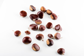  Chestnuts – Isolated on White Background