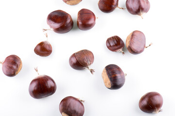  Chestnuts – Isolated on White Background