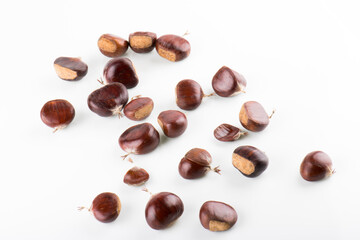  Chestnuts – Isolated on White Background