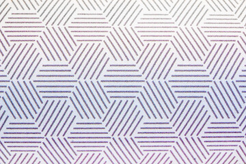 Close up of striped hexagonal patterns