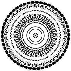 Mandala for greeting card, case print, etc. Abstract pattern. Diwali pattern black and white. Vector illustration